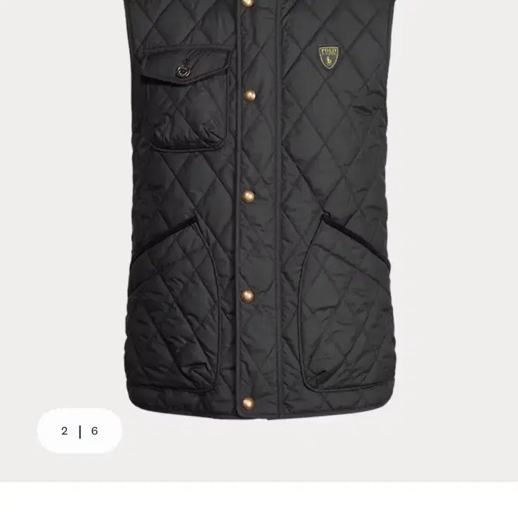 [BUNJANG] Polo Quilted Vest Black M Size / 폴로 발수 퀼트베스트 블랙M사이즈