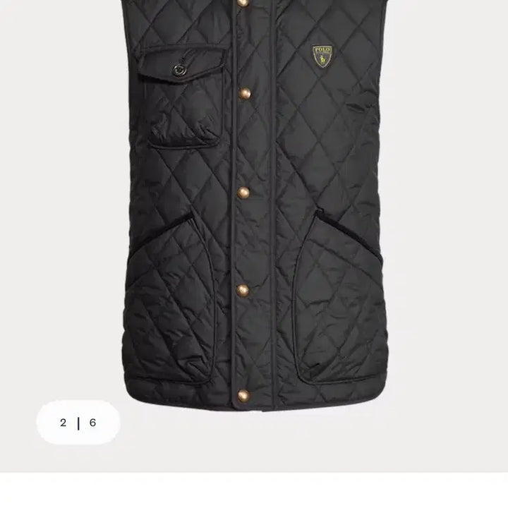 [BUNJANG] Polo Quilted Vest Black M Size / 폴로 발수 퀼트베스트 블랙M사이즈