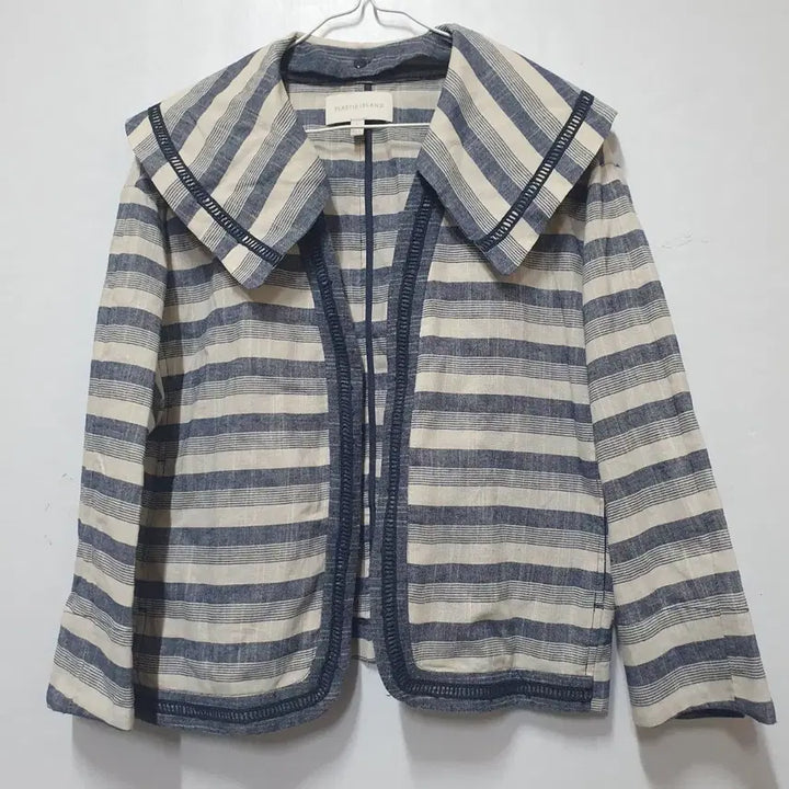[BUNJANG] Plastic Island Striped Linen Jacket / 플라스틱아일랜드 스트라이프 춘하 여성 린넨자켓