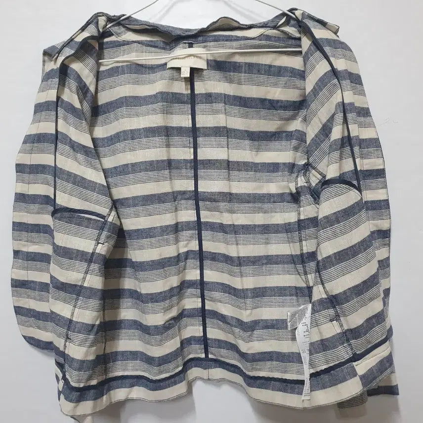 [BUNJANG] Plastic Island Striped Linen Jacket / 플라스틱아일랜드 스트라이프 춘하 여성 린넨자켓