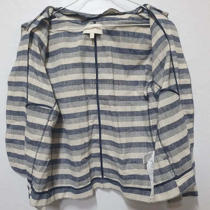 [BUNJANG] Plastic Island Striped Linen Jacket / 플라스틱아일랜드 스트라이프 춘하 여성 린넨자켓