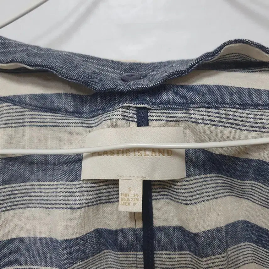 [BUNJANG] Plastic Island Striped Linen Jacket / 플라스틱아일랜드 스트라이프 춘하 여성 린넨자켓