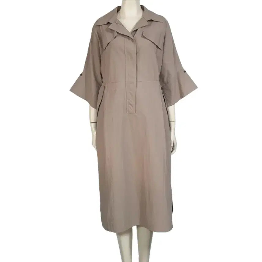 [BUNJANG] SOO Linen Blend Pocketed Midi Dress / SOO 바스락원피스