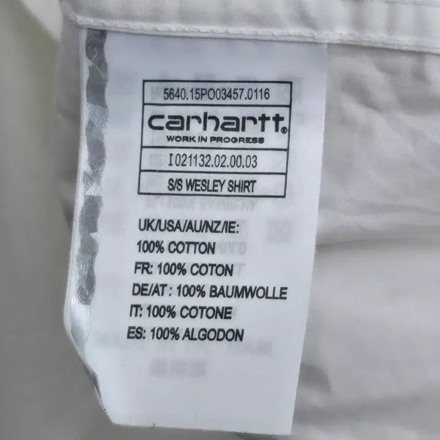 [BUNJANG] Carhartt WIP White Short Sleeve Shirt / [M] 칼하트 wip 화이트 반팔 셔츠