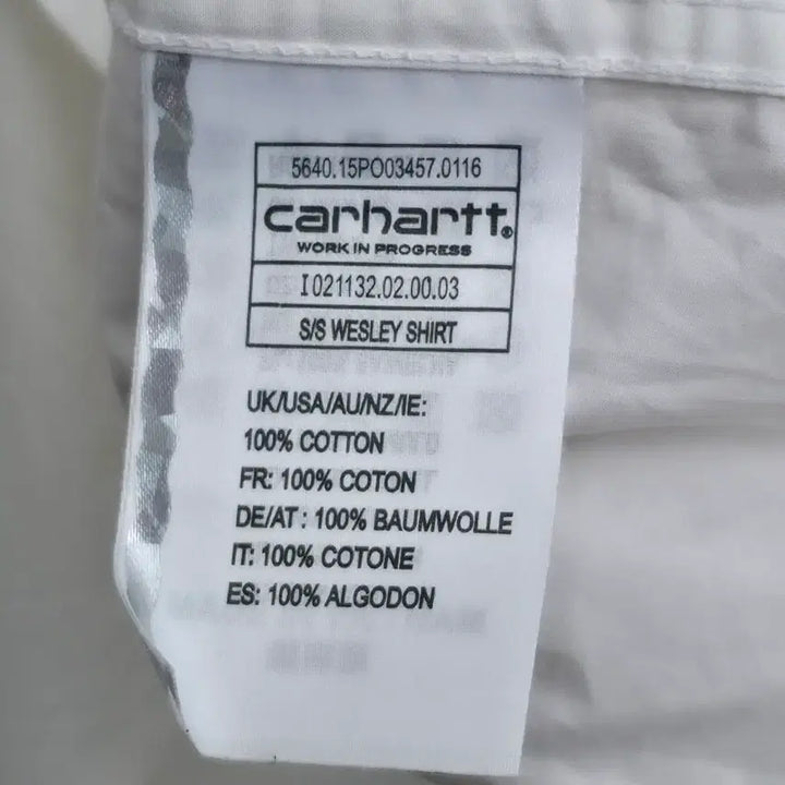 [BUNJANG] Carhartt WIP White Short Sleeve Shirt / [M] 칼하트 wip 화이트 반팔 셔츠