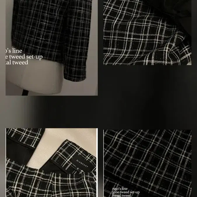 [BUNJANG] Blanche Jolie Tweed Jacket and Skirt Set / 블랑쇼 졸리 트위드 자켓 스커트 셋업 s