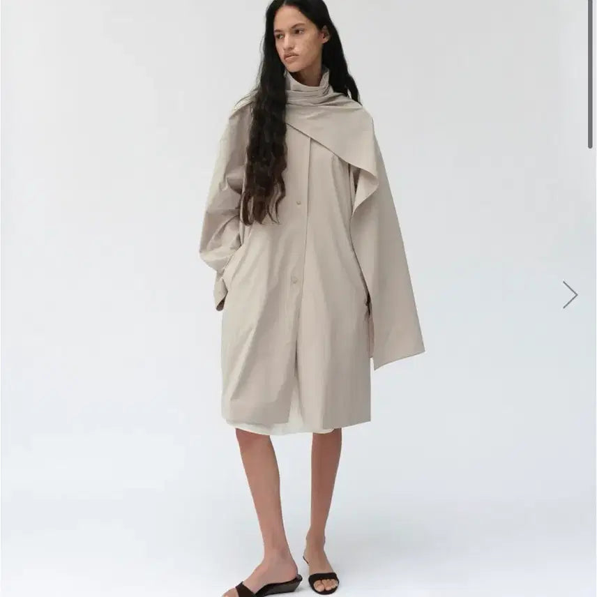 [BUNJANG] Lea Drape Half Trench Coat / Lea 르에 드레이프 하프 트렌치 코트