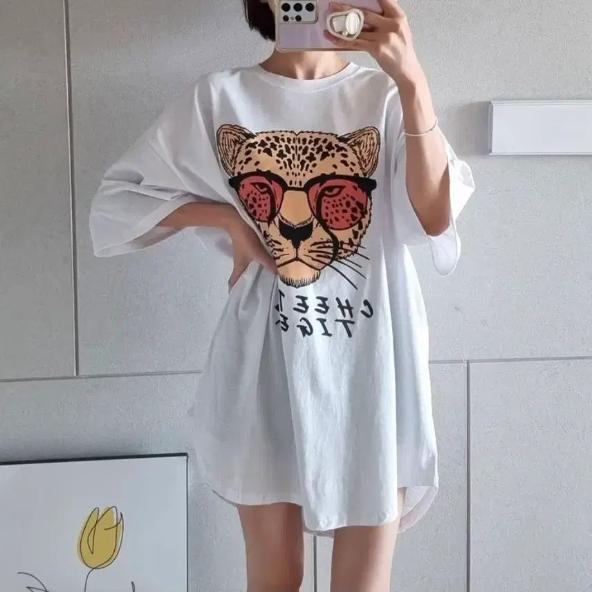 [BUNJANG] Oversized White Short Sleeve T-shirt / 빅사이즈 반팔티셔츠