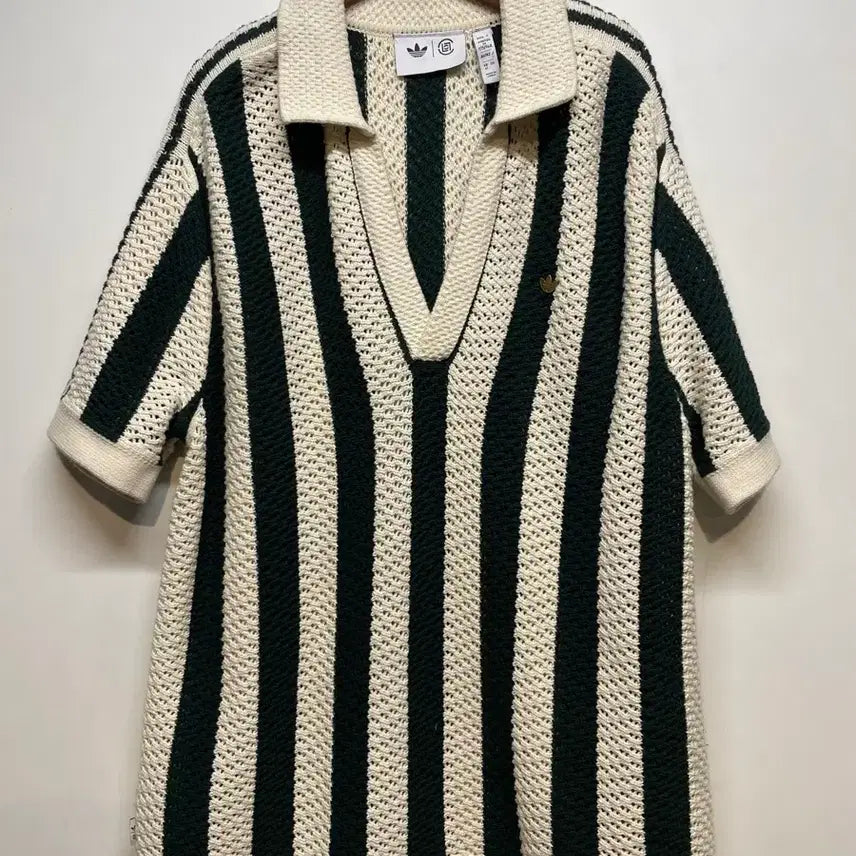 [BUNJANG] Adidas x CLOT Stripe Knit Shirt / 아디다스 x 클랏 스트라이프 반팔 니트 셔츠