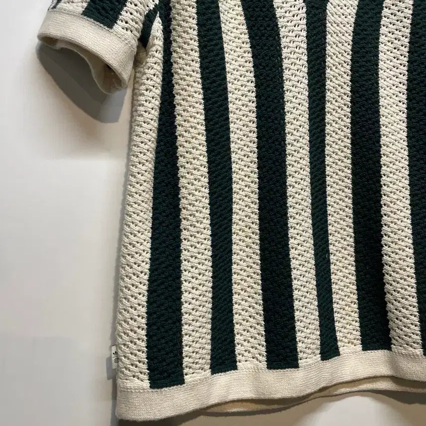 [BUNJANG] Adidas x CLOT Stripe Knit Shirt / 아디다스 x 클랏 스트라이프 반팔 니트 셔츠
