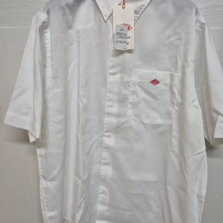 [BUNJANG] Danton White Short Sleeve Shirt / 단톤 DANTON 반팔 화이트 셔츠 38 새상품 무료배송