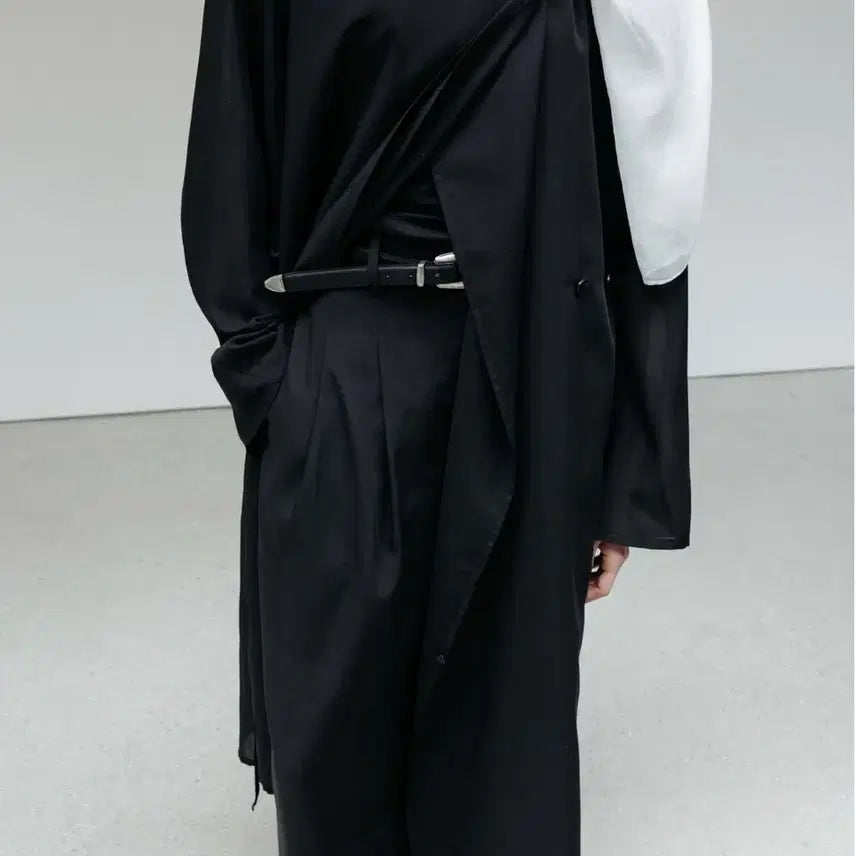 [BUNJANG] rrace Summer Wool Trench Coat - Black / 레이스 rrace Summer Wool Trench Coat_Black