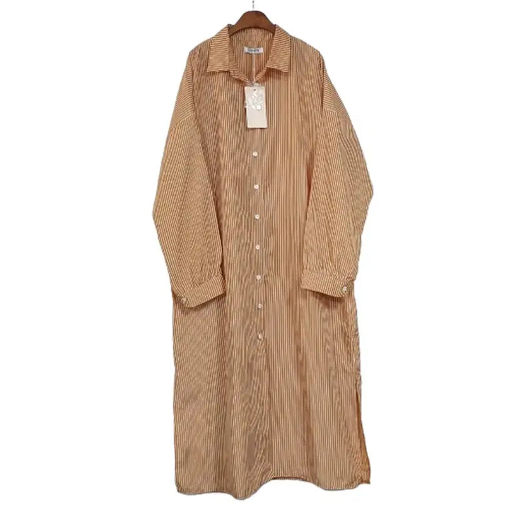 [BUNJANG] HOTPING Striped Shirt Dress Orange / 새상품) (99) HOTPING 셔츠원피스