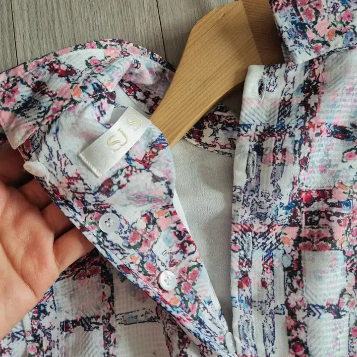 [SOLD OUT] SJSJ 체크 블라우스 셔츠 76-90-155