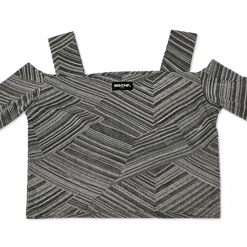 [BUNJANG] Mischief Off-Shoulder Cropped T-Shirt / 미스치프 오프숄더