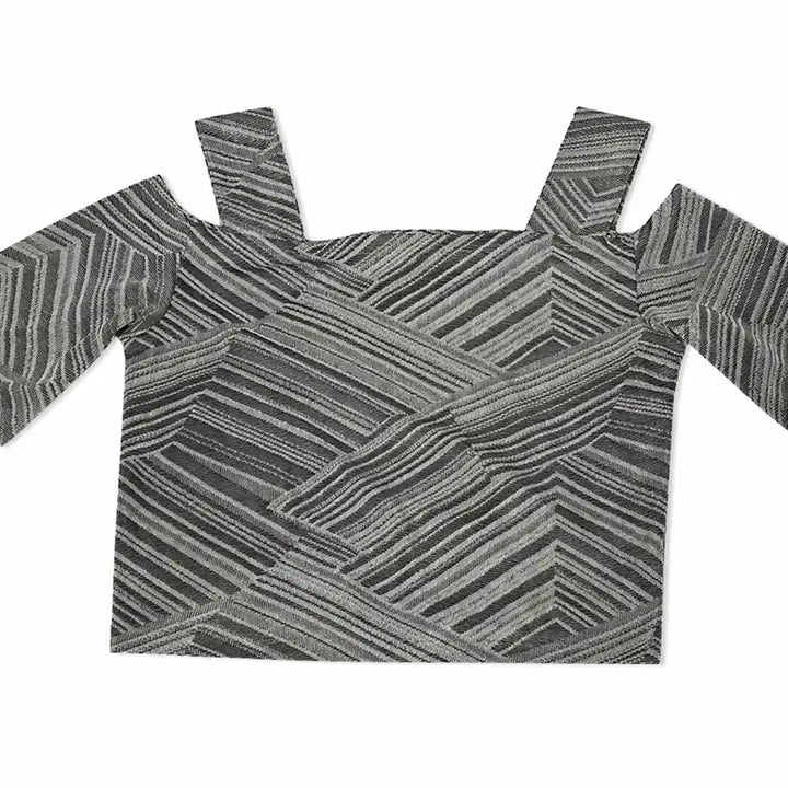 [BUNJANG] Mischief Off-Shoulder Cropped T-Shirt / 미스치프 오프숄더
