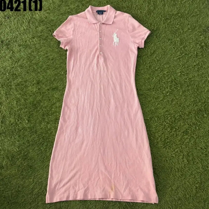 [BUNJANG] Polo Ralph Lauren Pink Pique Dress / 폴로 랄프로렌 핑크 피케 원피스