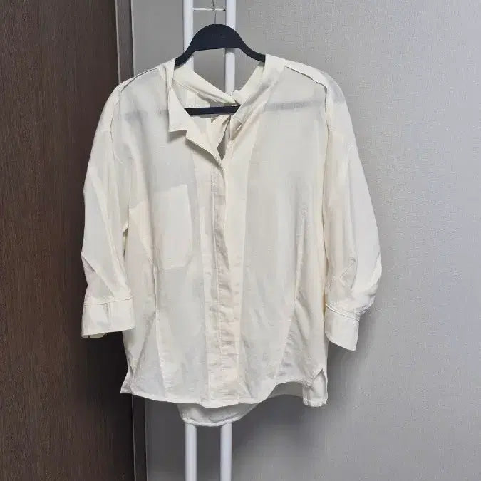 [SOLD OUT] 시스템한섬(오버핏55) 린넨블렌드 오버핏셔츠블라우스