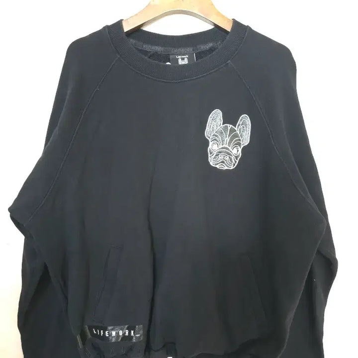 [BUNJANG] Life Work Black Sweatshirt / 라이프워크 맨투맨