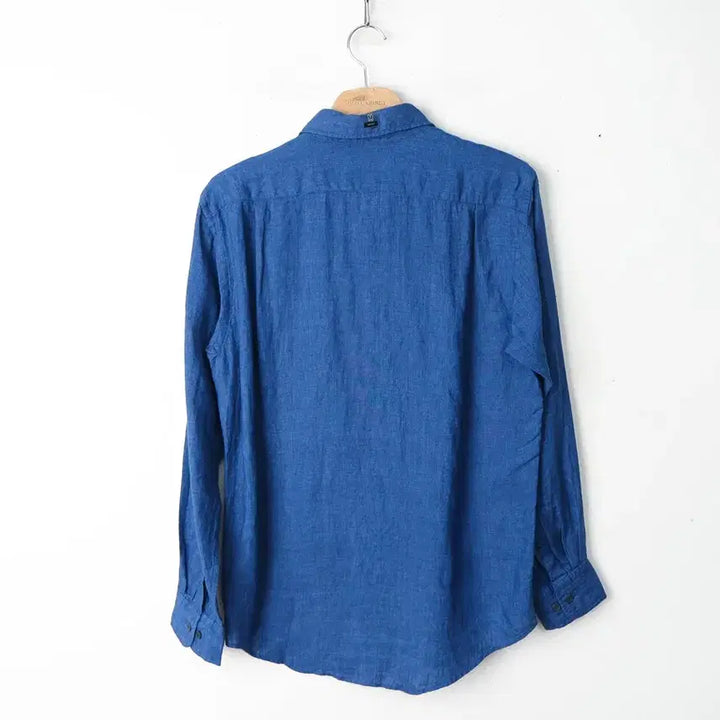 [BUNJANG] Uniqlo Linen Shirt (Navy) - Size M / 95/새상품 유니클로 린넨 셔츠