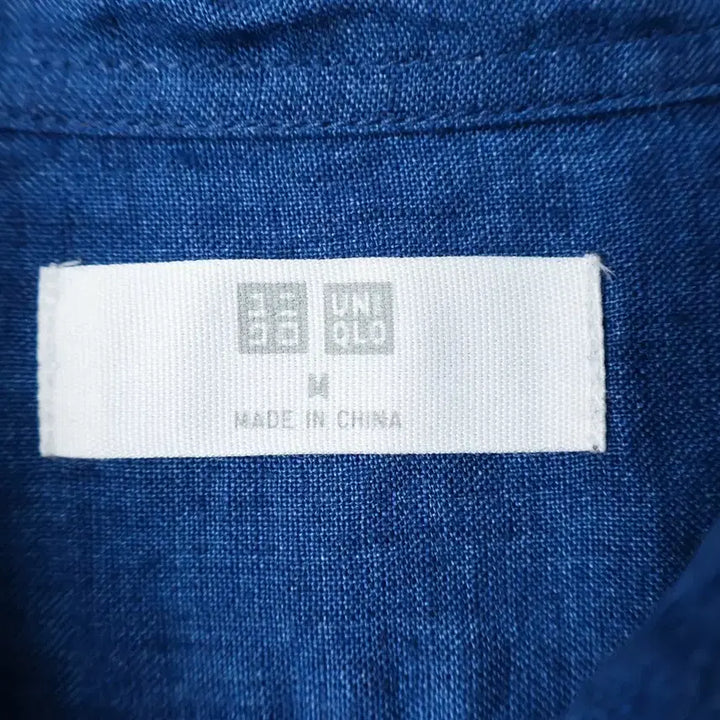 [BUNJANG] Uniqlo Linen Shirt (Navy) - Size M / 95/새상품 유니클로 린넨 셔츠