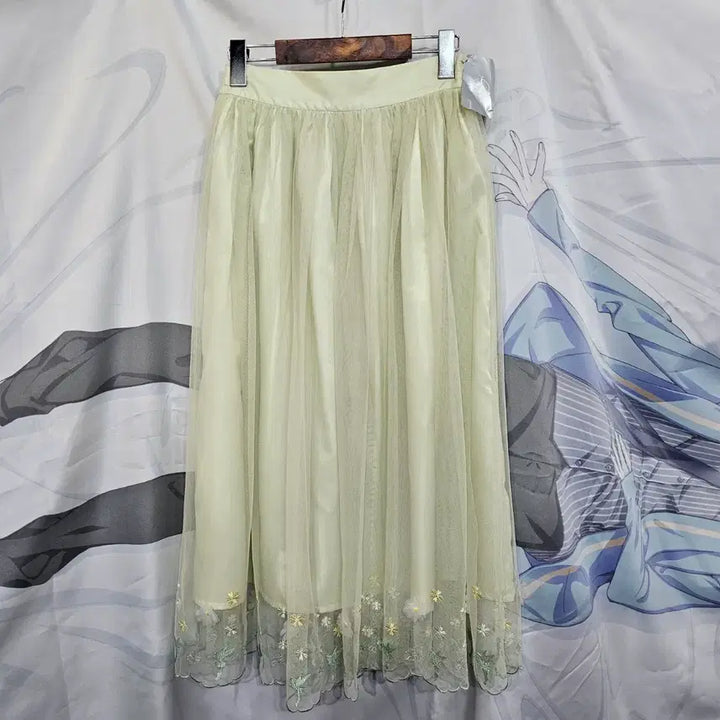 [BUNJANG] Disney Floral Embroidered Long Skirt / 디즈니  스커트