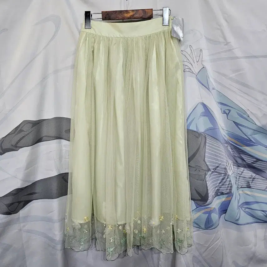 [BUNJANG] Disney Floral Embroidered Long Skirt / 디즈니  스커트