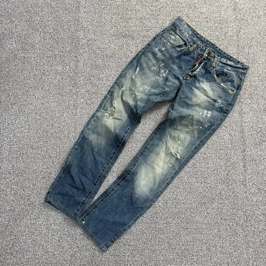 [BUNJANG] Dsquared2 Painting Wash Denim Jeans / 44 디스퀘어드2 페인팅 워싱 데님 청바지 0421J