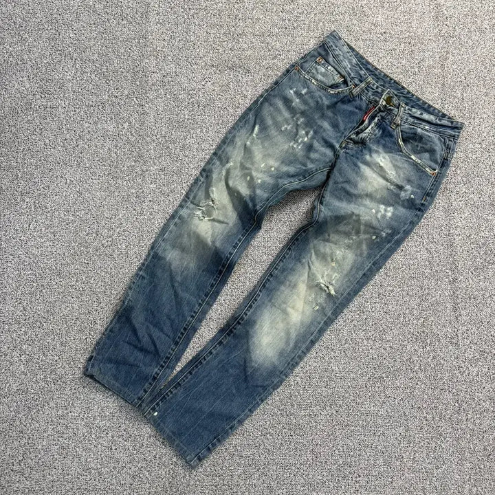 [BUNJANG] Dsquared2 Painting Wash Denim Jeans / 44 디스퀘어드2 페인팅 워싱 데님 청바지 0421J