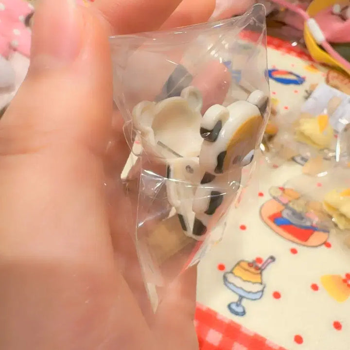 [BUNJANG] San-X Rilakkuma Cow Zebra Figure / 고전 산엑스 리락쿠마 젖소 얼룩말 피규어 집게