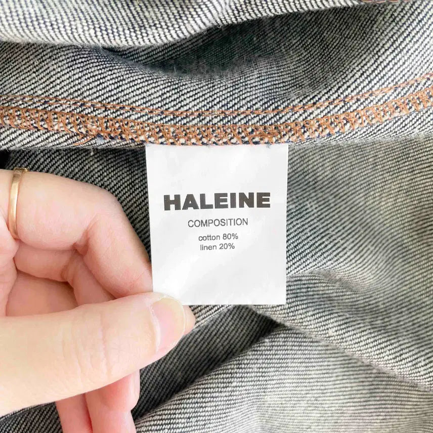 [BUNJANG] Haleine Indigo V-Cut Off Half Sleeve Shirt Jacket / C1 알렌느 인디고 브이컷오프 하프슬리브 셔츠 자켓 2사이즈