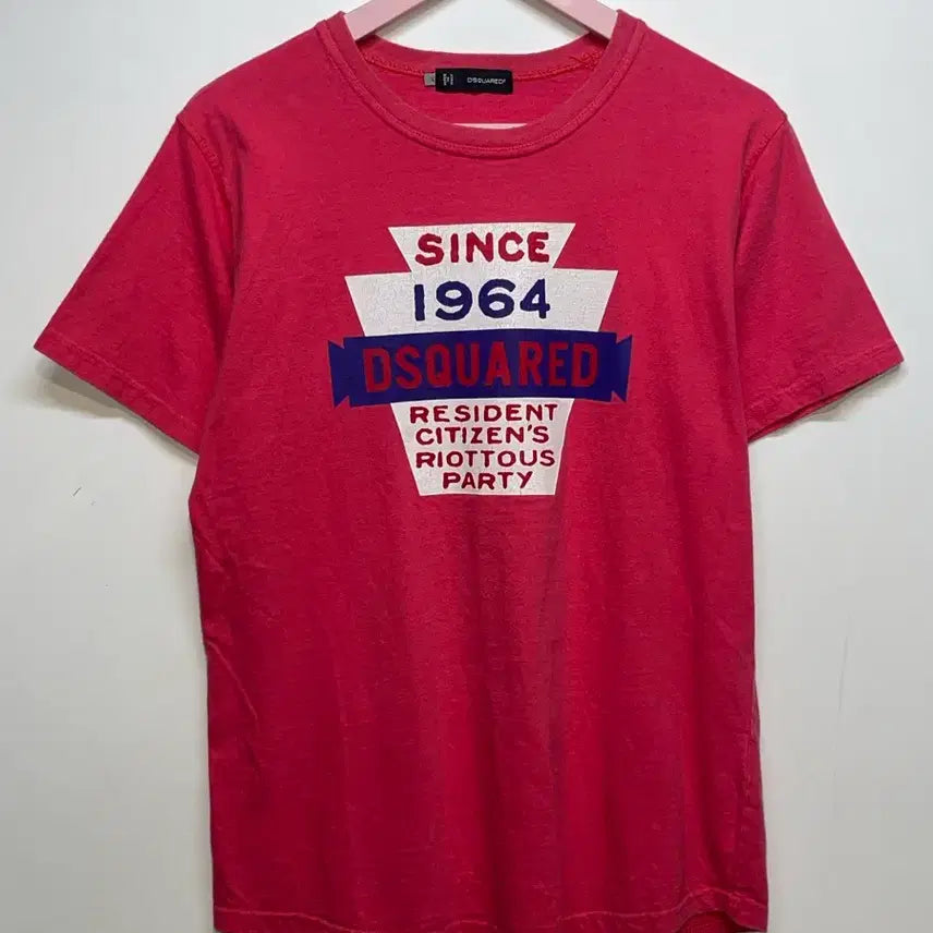 [BUNJANG] Dsquared2 1964 Red Short Sleeve T-shirt / 디스퀘어드2 1964 반팔 티셔츠 레드