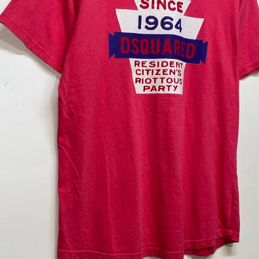 [BUNJANG] Dsquared2 1964 Red Short Sleeve T-shirt / 디스퀘어드2 1964 반팔 티셔츠 레드