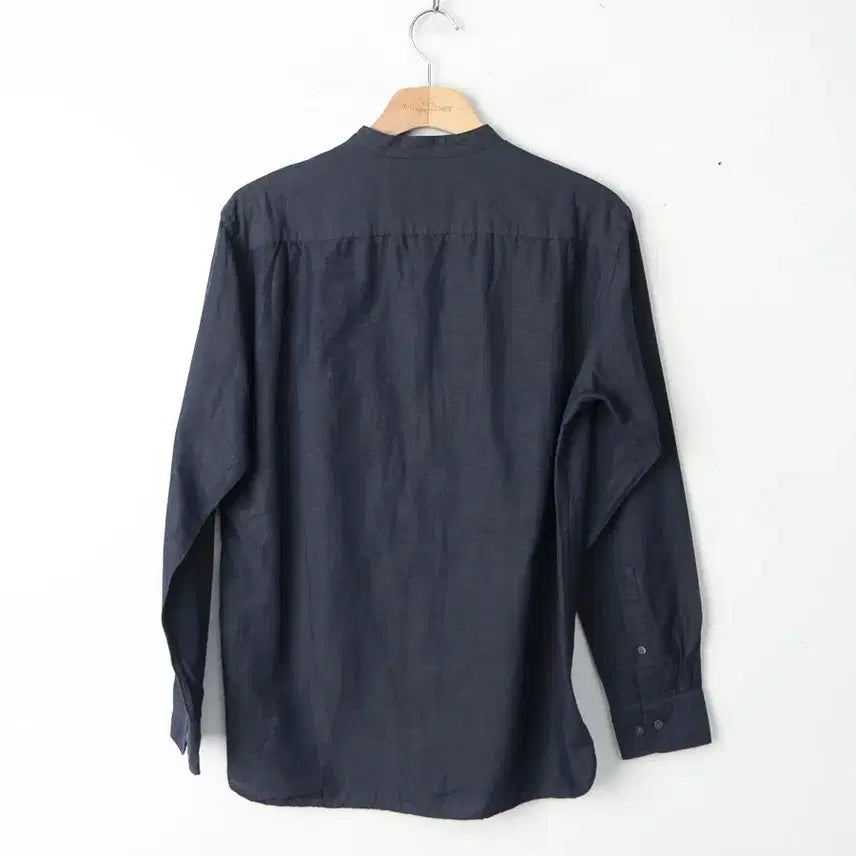 [BUNJANG] Uniqlo Linen Cotton Collarless Shirt / 95/새상품 유니클로 린넨코튼 노카라 셔츠