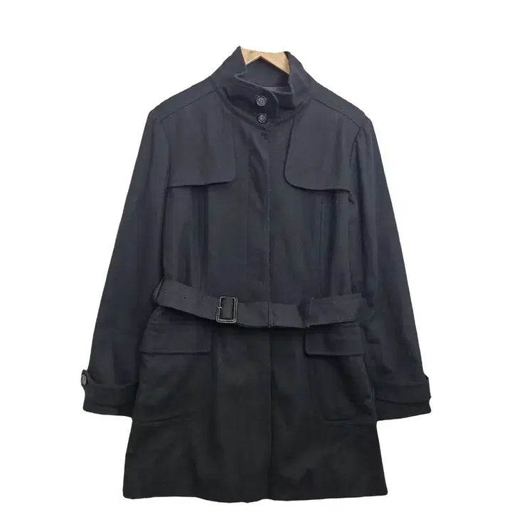[BUNJANG] COSA DE VER Black High Neck Belted Long Coat [M] Women&