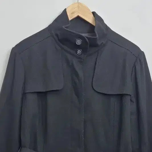 [BUNJANG] COSA DE VER Black High Neck Belted Long Coat [M] Women&
