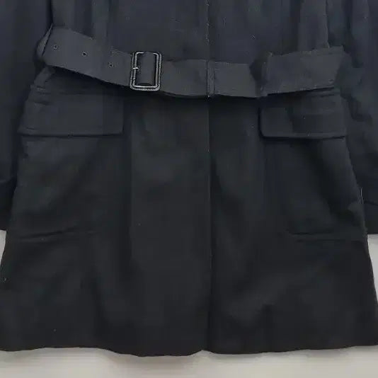 [BUNJANG] COSA DE VER Black High Neck Belted Long Coat [M] Women&
