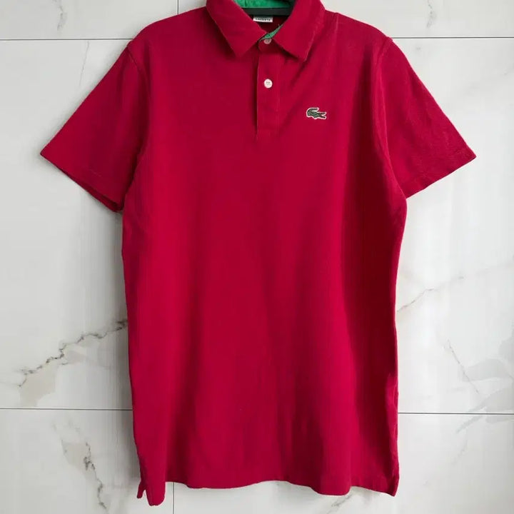 [BUNJANG] Lacoste Red Pique Polo T-shirt / 라코스테 레드 피케 폴로 반팔티