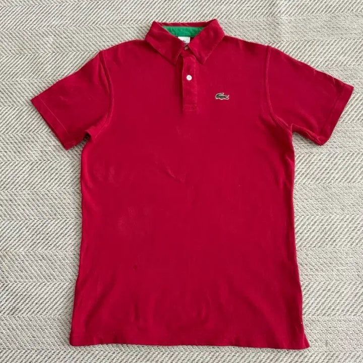 [BUNJANG] Lacoste Red Pique Polo T-shirt / 라코스테 레드 피케 폴로 반팔티