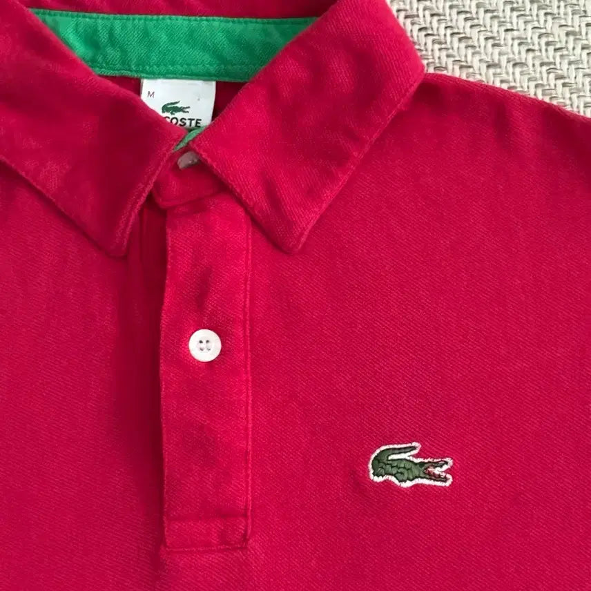 [BUNJANG] Lacoste Red Pique Polo T-shirt / 라코스테 레드 피케 폴로 반팔티