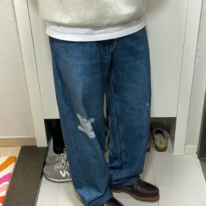 [BUNJANG] SSZ Digital Denim Print Sweatpants Blue L / SSZ 24aw 디지털 데님 전사프린트 스웻팬츠 블루 L