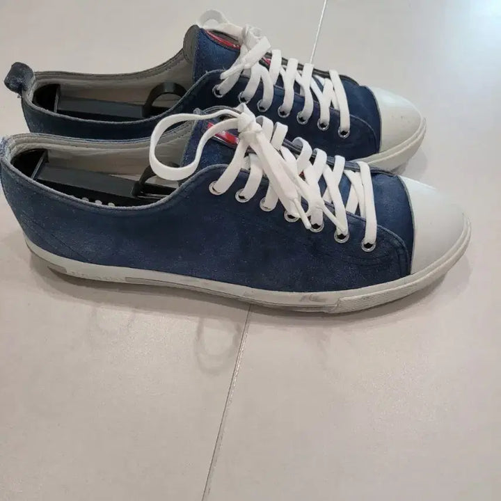 [BUNJANG] Prada Linea Rossa Suede Sneakers / 프라다 리네아 로사 스웨이드 스니커즈 (7.5 / 국내 270 추천)