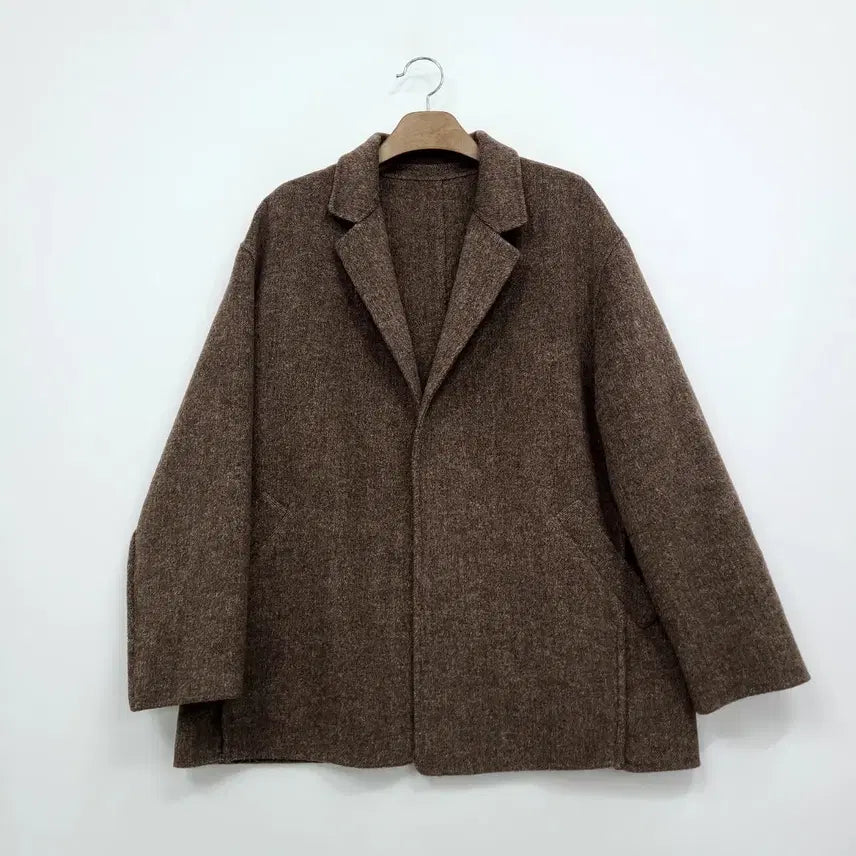 [BUNJANG] Kimseoryong Brown Cashmere Wool Handmade Coat / 김서룡 브라운 캐시미어 모직 핸드메이드 코트/55/앨리스/1020