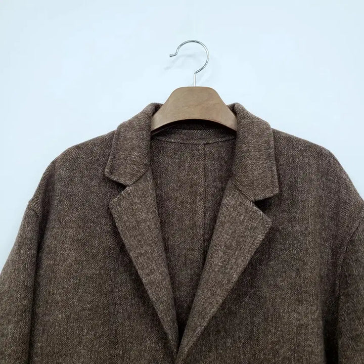 [BUNJANG] Kimseoryong Brown Cashmere Wool Handmade Coat / 김서룡 브라운 캐시미어 모직 핸드메이드 코트/55/앨리스/1020
