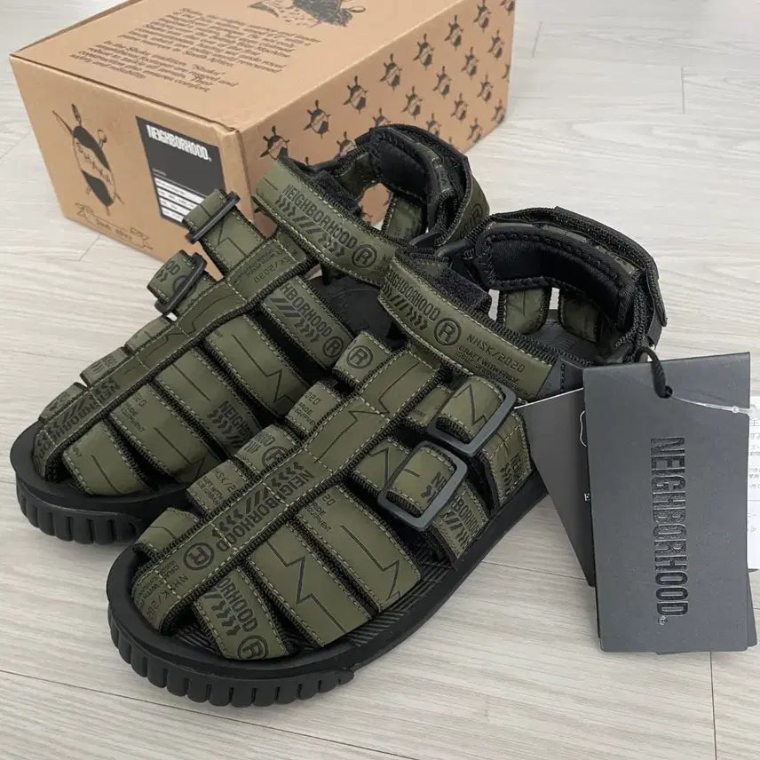 [BUNJANG] NEIGHBORHOOD x Shaka Sandals Olive Drab 260 / 네이버후드 x 샤카 샌들 OILVE DRAB 260