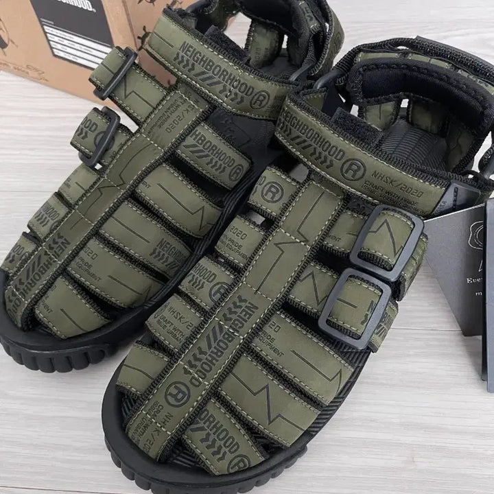 [BUNJANG] NEIGHBORHOOD x Shaka Sandals Olive Drab 260 / 네이버후드 x 샤카 샌들 OILVE DRAB 260