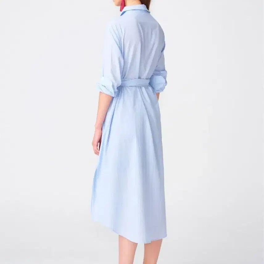 [BUNJANG] ZARA Embroidered Wrap Long Shirt Dress / 자라/S) 유니크한 랩 스타일 자수 롱 셔츠 원피스