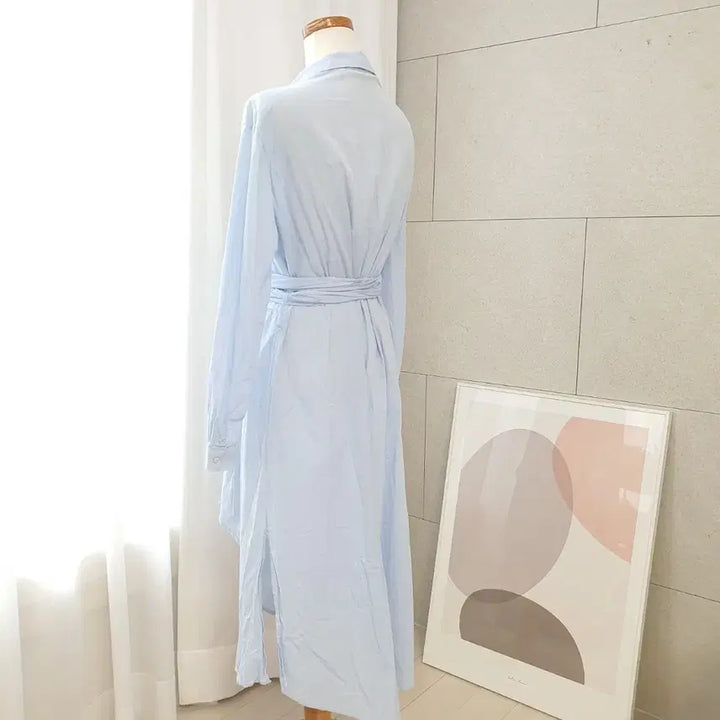 [BUNJANG] ZARA Embroidered Wrap Long Shirt Dress / 자라/S) 유니크한 랩 스타일 자수 롱 셔츠 원피스