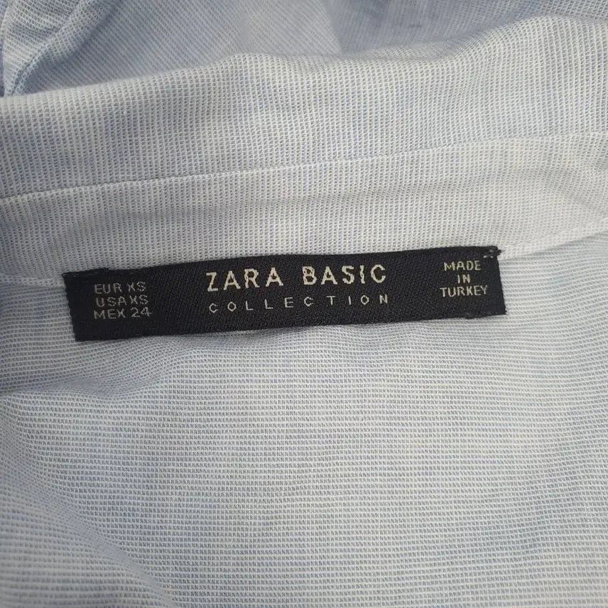 [BUNJANG] ZARA Embroidered Wrap Long Shirt Dress / 자라/S) 유니크한 랩 스타일 자수 롱 셔츠 원피스