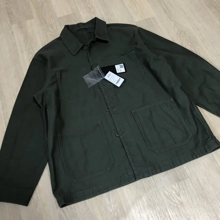 [BUNJANG] Musinsa Standard Cotton Back Sateen Chore Work Jacket / M) 새상품 무탠다드 코튼 백사틴 초어 워크 자켓 카키 &amp; 네이비